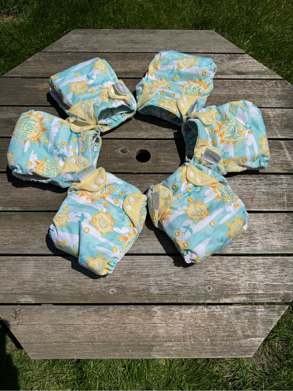 Set of 6 bumGenius Freetime All-In-One One Size Cloth Diapers